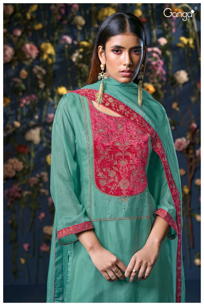 Pranjal By Ganga Designer Dress Material Orders In India